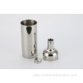 Stainless steel vodka shaker with 300ml to 1000ml